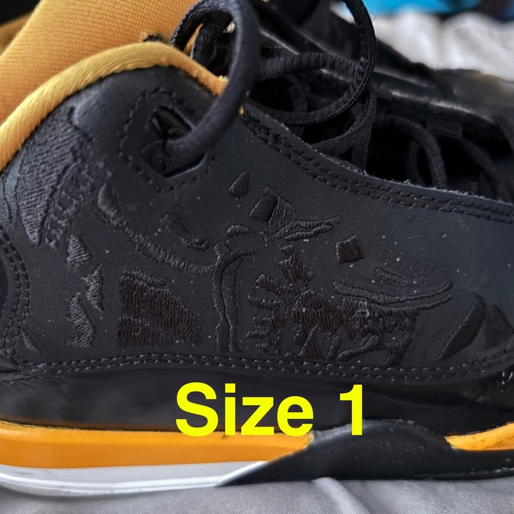 Black and Yellow Kids Sneakers
